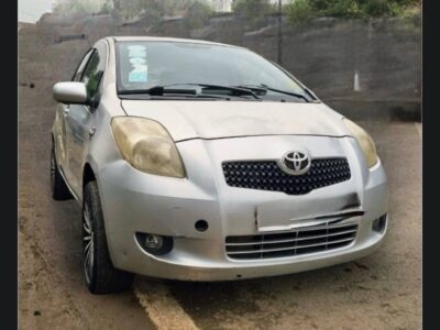 1.2006 Toyota Vitz Addis Ababa silver subcompact hatchback front view