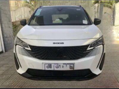 1.Front grille view of Peugeot 5008 GT Ethiopia 2021 crossover with fang DRL lights