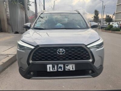 2023 Silver Metallic Toyota Corolla Cross Hybrid parked in Addis Ababa Ethiopia1
