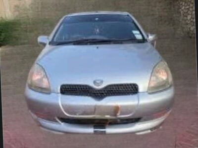 1.Silver 2000 Toyota Vitz Addis Ababa parked street view