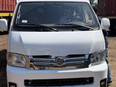 Image 1 (Golden dragon EV Mini Bus.jpg): Front view of white 2026 Golden Dragon XML6559JEV electric minibus with green AAA plate in Ethiopia