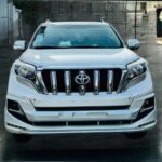 Image 5 (Toyota Land Cruiser Prado (J150) (6).jpg): Front chrome grille and bumper lip of 2016 Toyota Prado J150