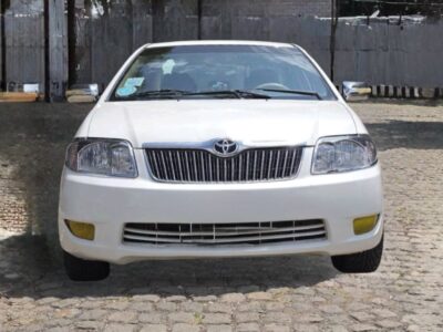 1:Front view of white 2006 Toyota Corolla E120 sedan for sale on Megebeya Ethiopia