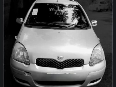 1:Toyota Vitz Ethiopia 2002 XP10 front view in silver metallic