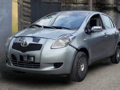 1 (Front Exterior View): Silver 2008 Toyota Yaris for sale front view in Addis Ababa Ethiopia