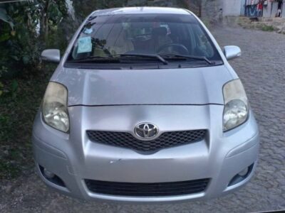 1:Front view of silver 2010 Toyota Vitz XP90 hatchback for sale on Megebeya Ethiopia