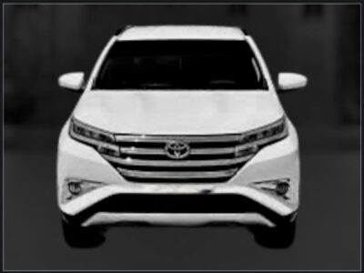 1:2021 Toyota Rush G Variant front exterior view showing dark chrome grille and LED headlights in Addis Ababa