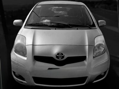 1:Front view of silver 2010 Toyota Vitz XP90 hatchback for sale on Megebeya Ethiopia